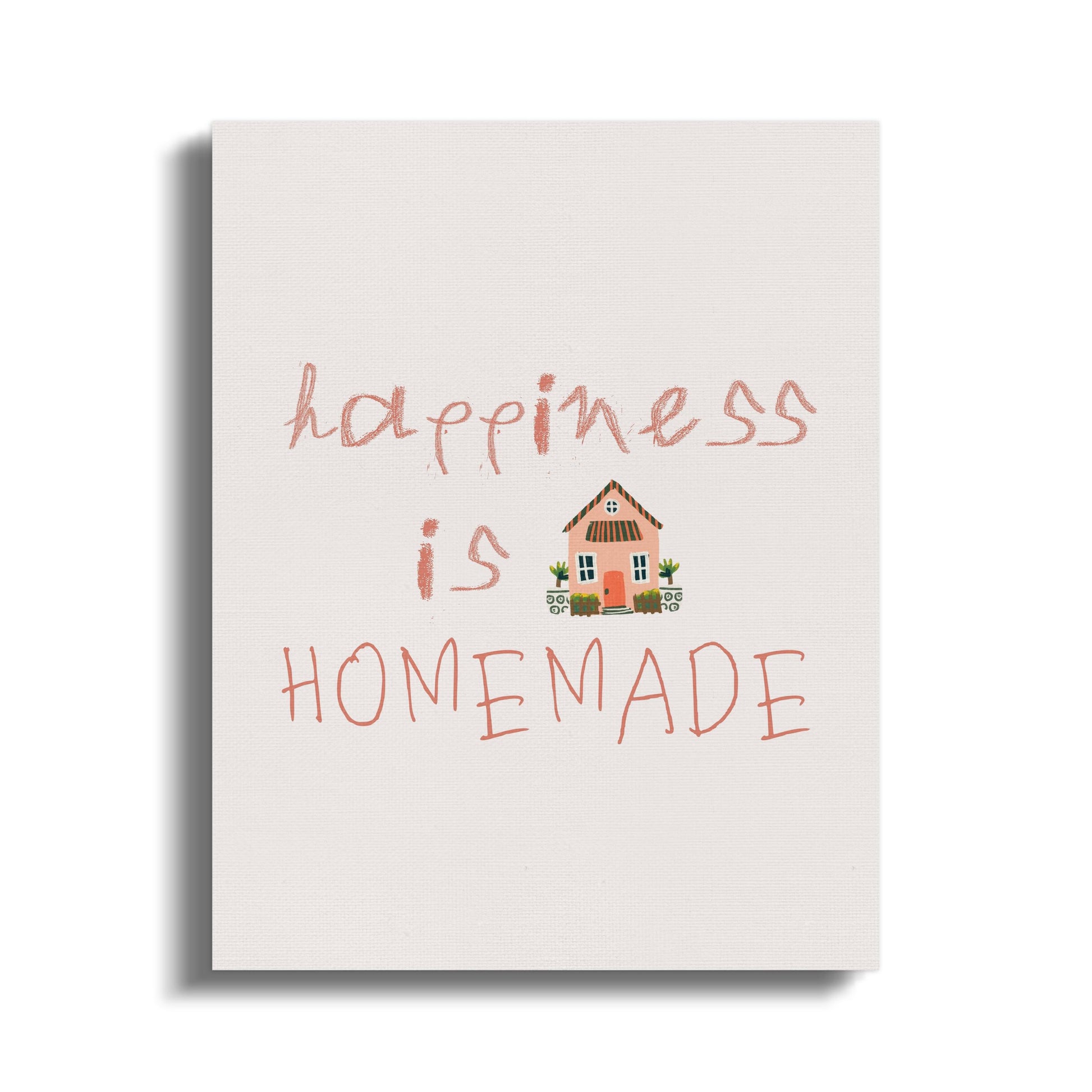 Premium Poster of Happiness is Homemade Nursery Wall Art Canvas Wraps