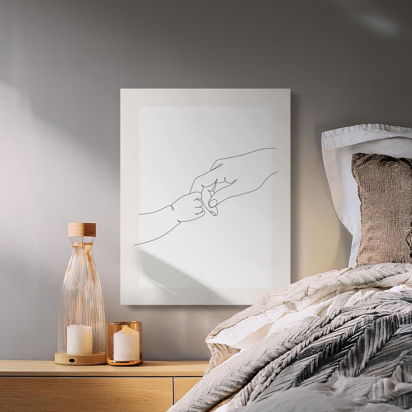 Premium Poster of Heartwarming Nursery Wall Art Baby and Parent Canvas Wraps