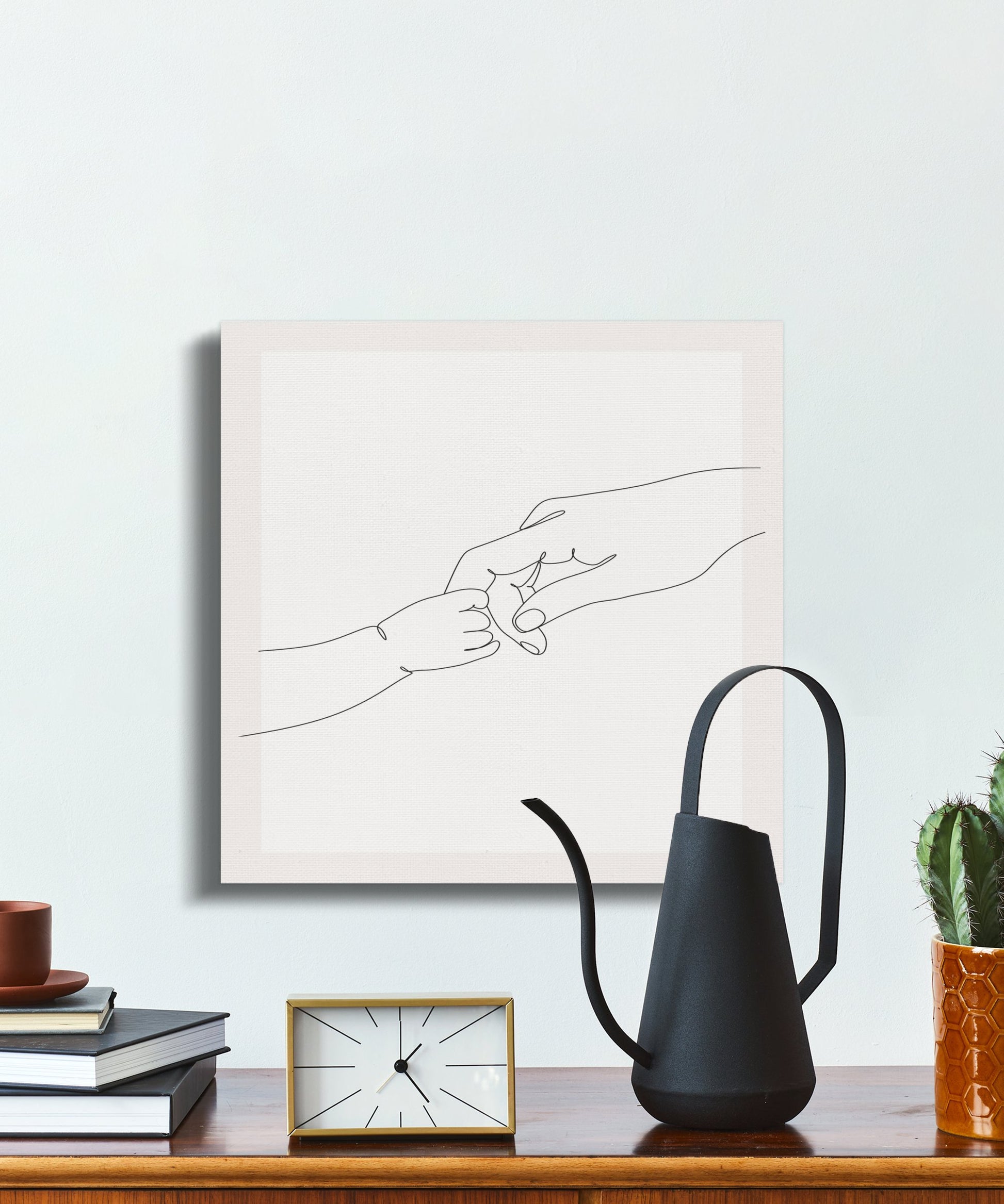 Premium Poster of Heartwarming Nursery Wall Art Baby and Parent Canvas Wraps
