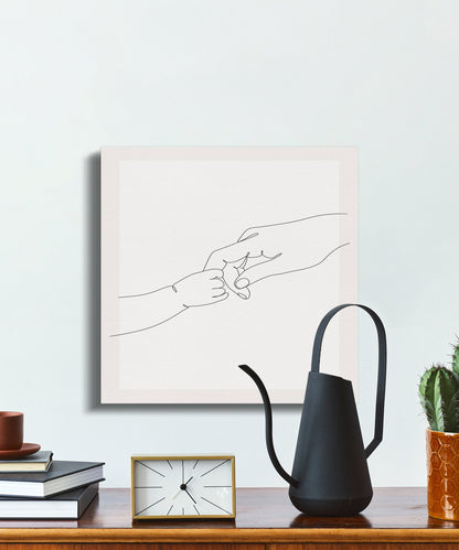 Premium Poster of Heartwarming Nursery Wall Art Baby and Parent Canvas Wraps