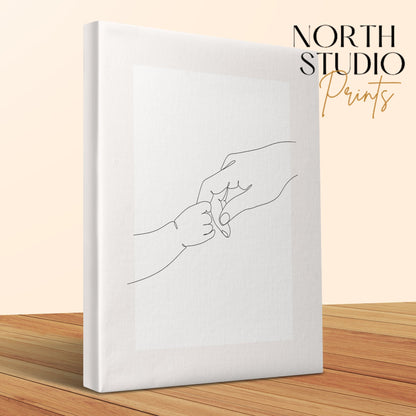 Premium Poster of Heartwarming Nursery Wall Art Baby and Parent Canvas Wraps