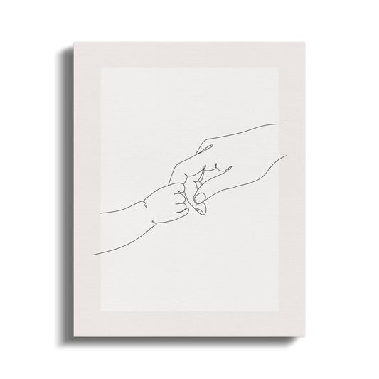 Premium Poster of Heartwarming Nursery Wall Art Baby and Parent Canvas Wraps