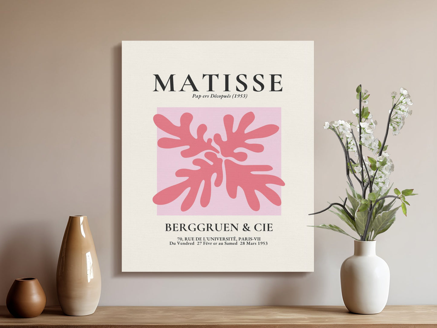 Premium Poster of Henri Matisse Art Exhibition Poster Canvas Wraps