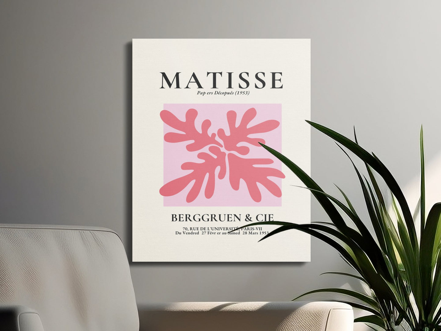 Premium Poster of Henri Matisse Art Exhibition Poster Canvas Wraps
