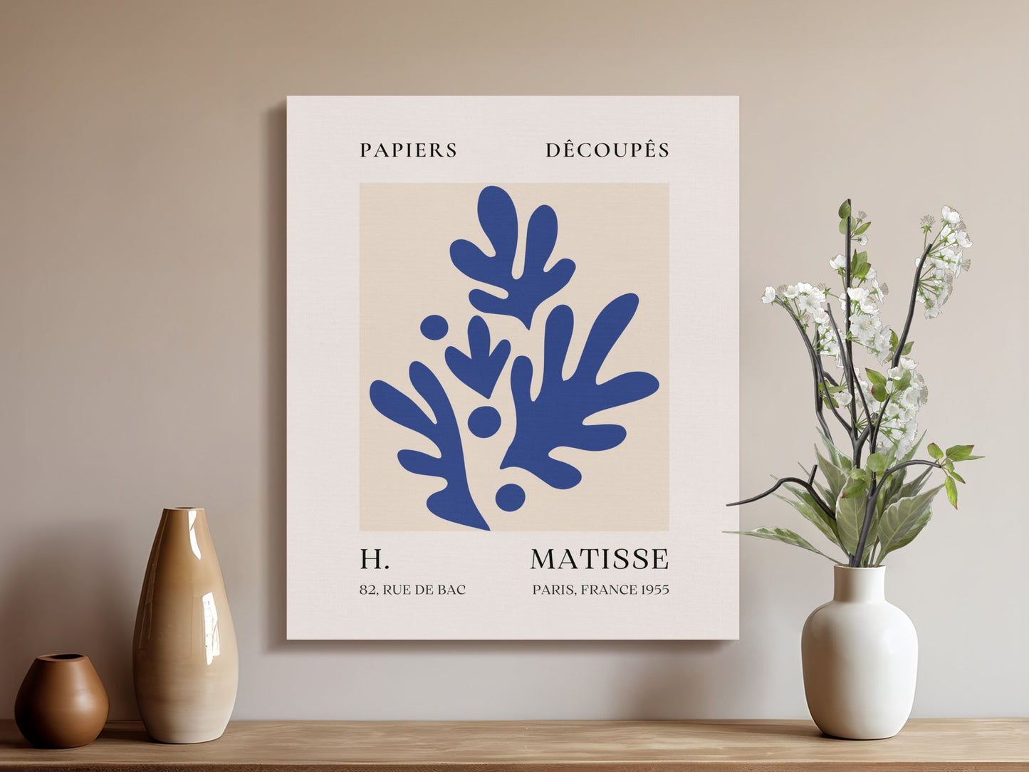 Premium Poster of Henri Matisse Art Print Paris France 1955 Canvas Wraps