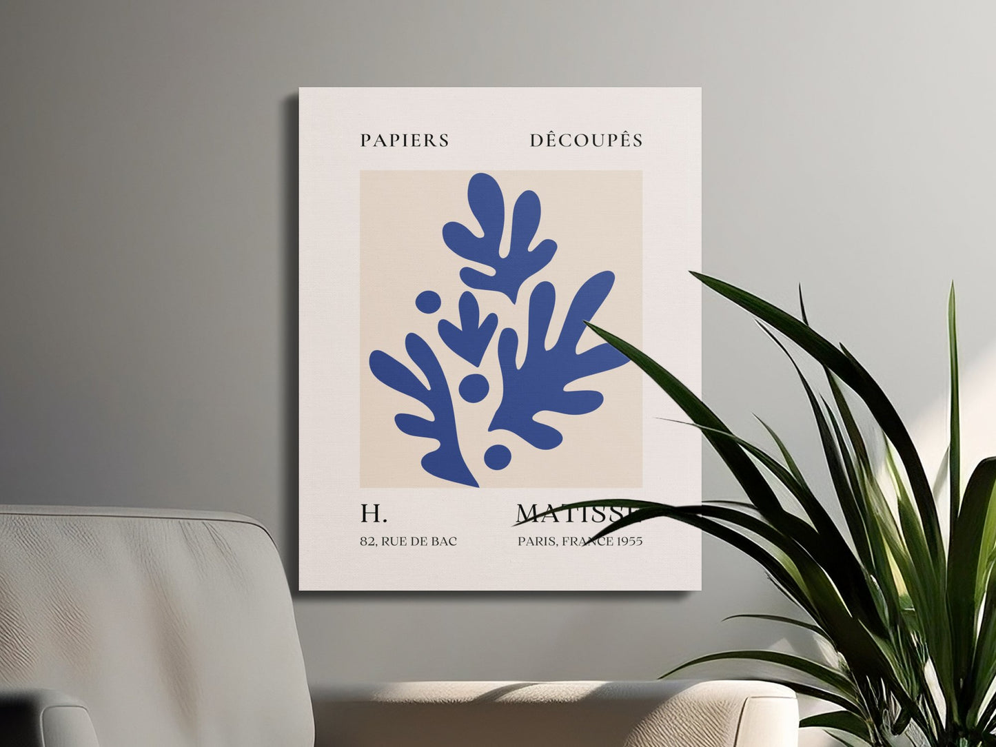 Premium Poster of Henri Matisse Art Print Paris France 1955 Canvas Wraps