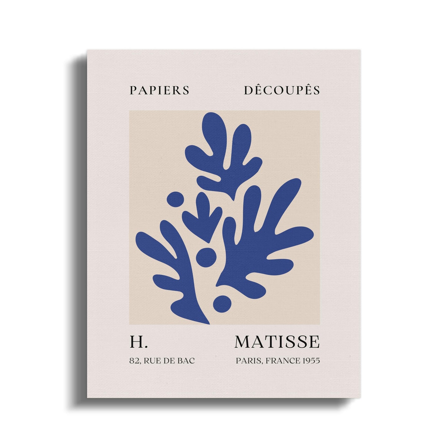 Premium Poster of Henri Matisse Art Print Paris France 1955 Canvas Wraps