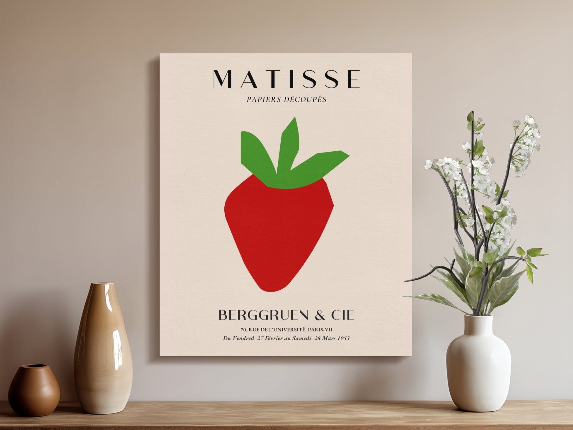 Premium Poster of Henri Matisse Berggruen Strawberry Poster Canvas Wraps