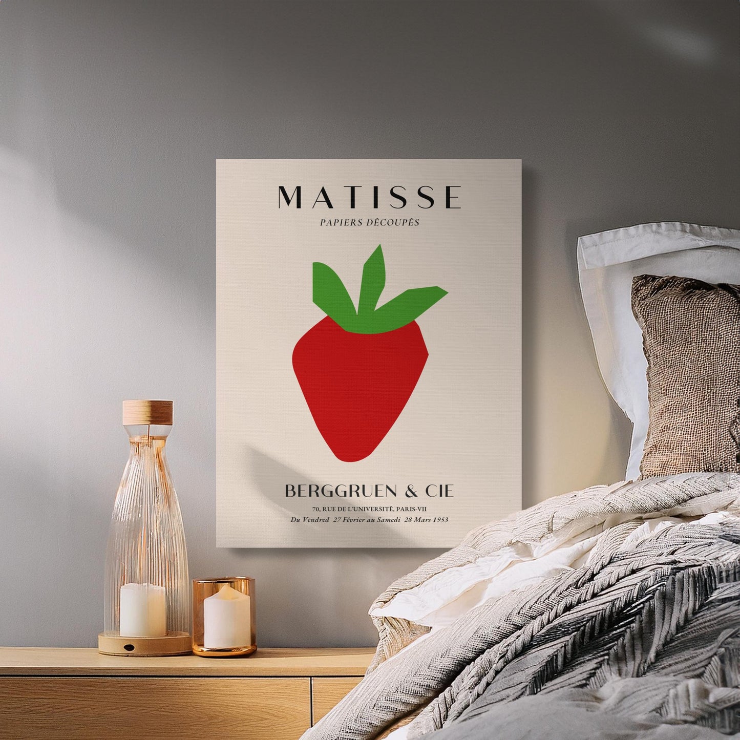 Premium Poster of Henri Matisse Berggruen Strawberry Poster Canvas Wraps