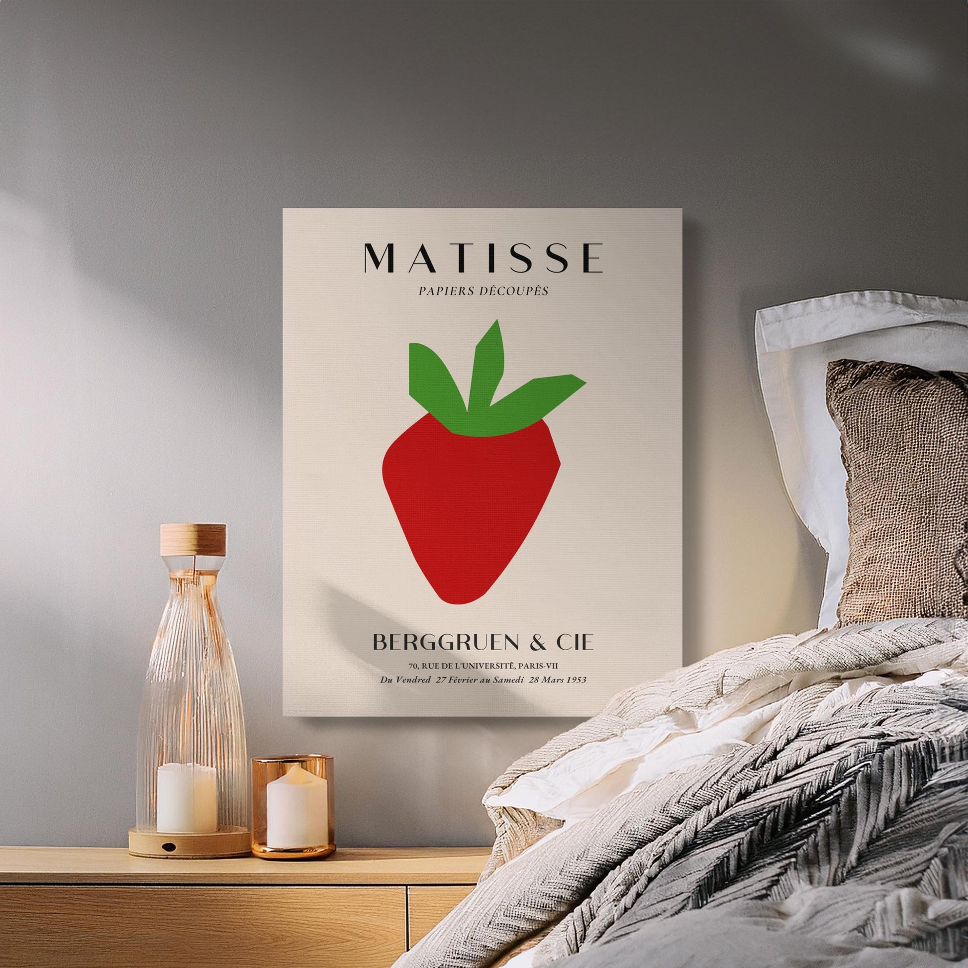 Premium Poster of Henri Matisse Berggruen Strawberry Poster Canvas Wraps