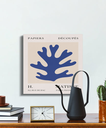 Premium Poster of Henri Matisse Blue Coral Reef Design Canvas Wraps