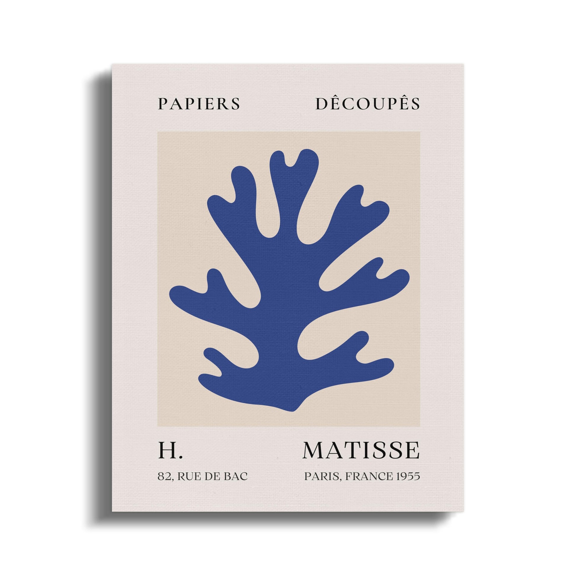 Premium Poster of Henri Matisse Blue Coral Reef Design Canvas Wraps