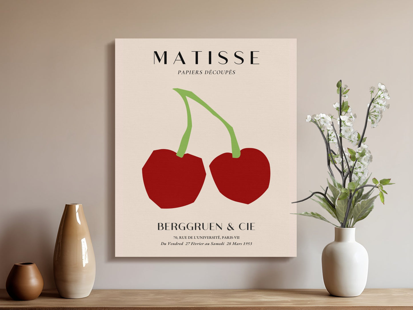 Premium Poster of Henri Matisse Cherry Art Berggruen and Cie Canvas Wraps