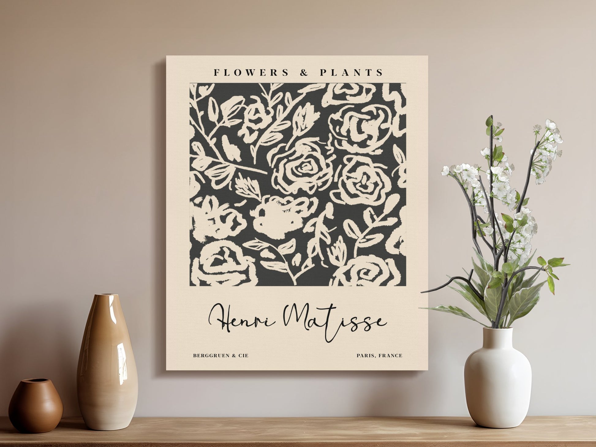 Premium Poster of Henri Matisse Flowers and Plants Canvas Wraps