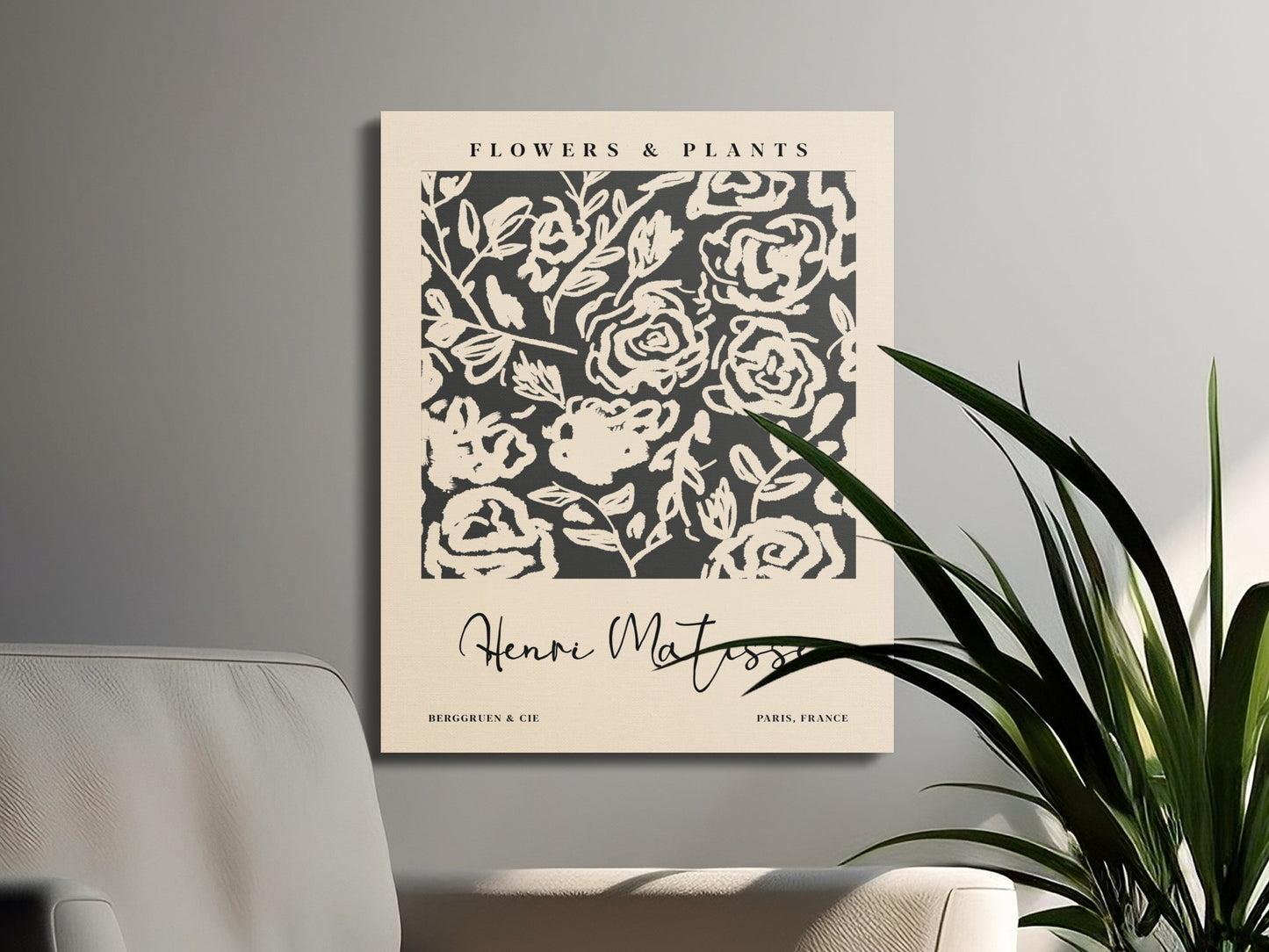 Premium Poster of Henri Matisse Flowers and Plants Canvas Wraps