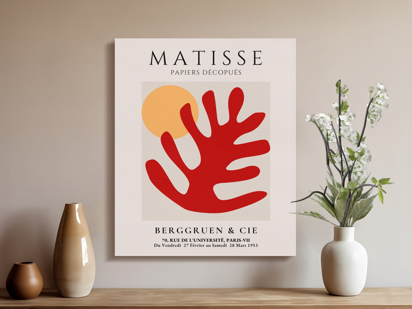 Premium Poster of Henri Matisse Papiers Decoupes Inspired Canvas Wraps