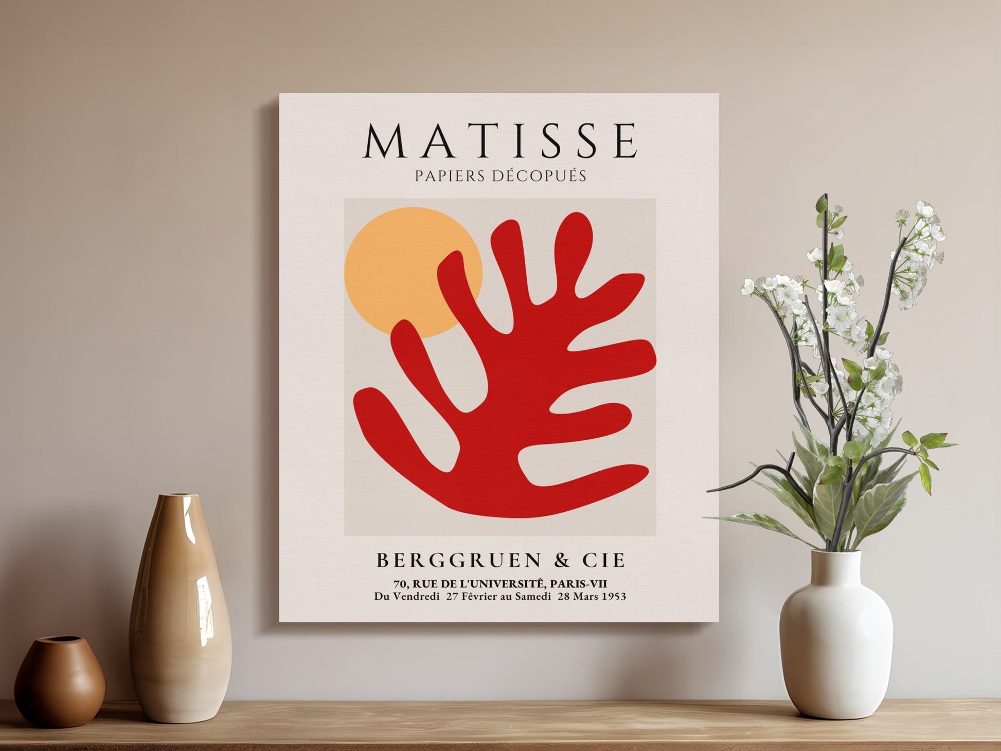 Premium Poster of Henri Matisse Papiers Decoupes Inspired Canvas Wraps