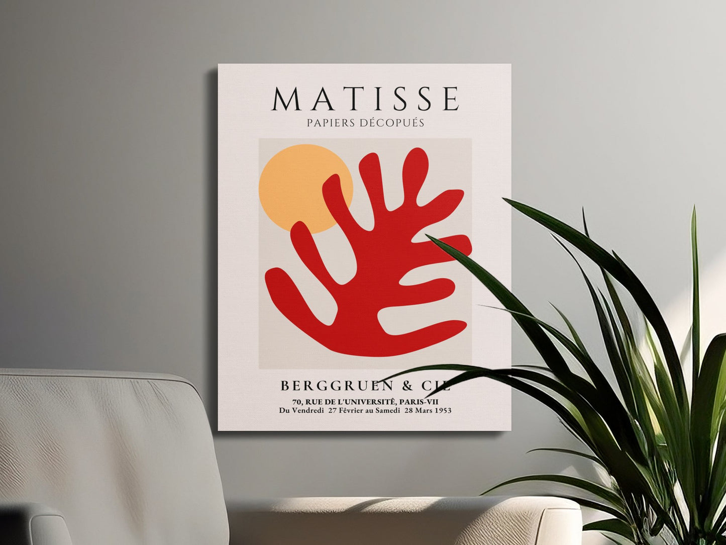 Premium Poster of Henri Matisse Papiers Decoupes Inspired Canvas Wraps