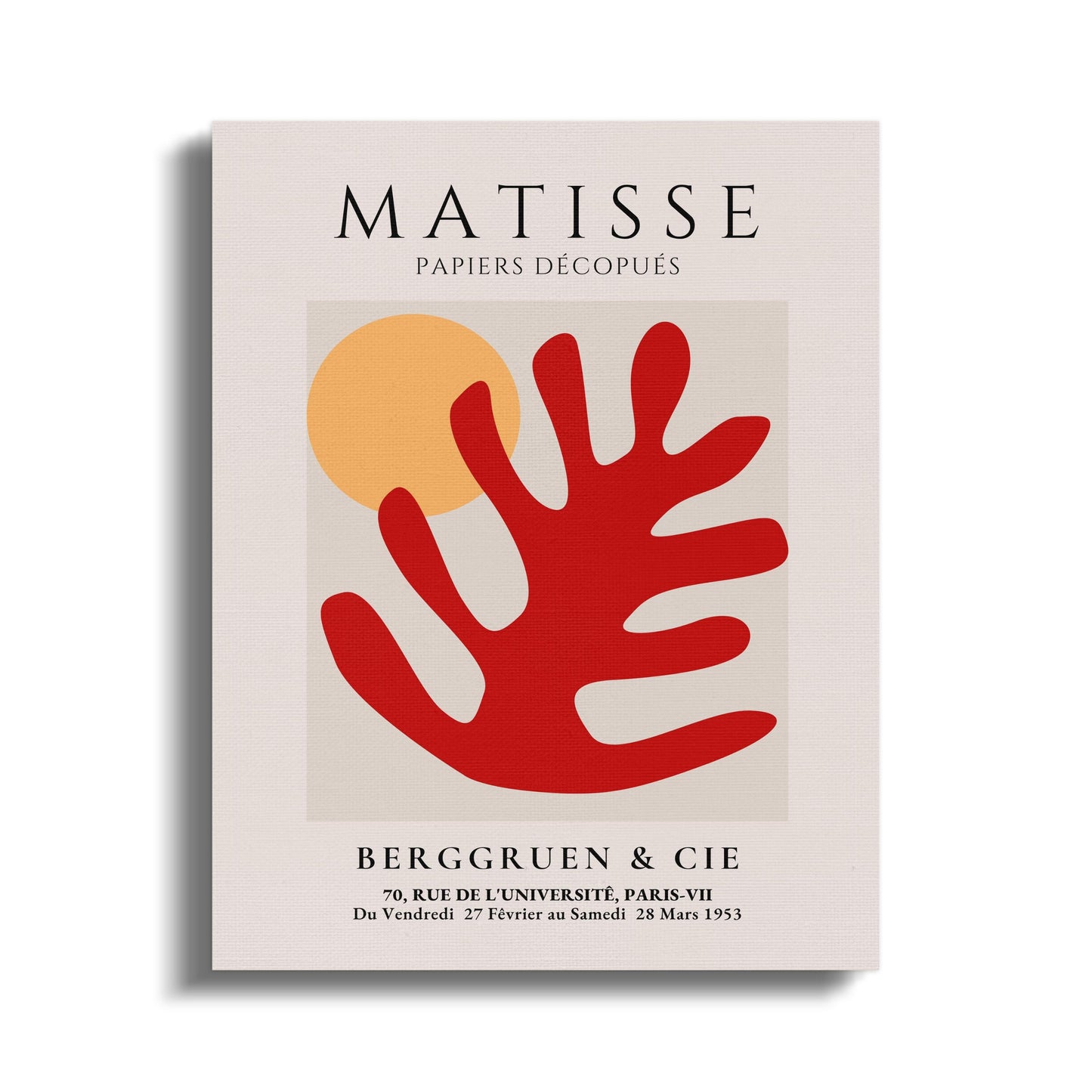 Premium Poster of Henri Matisse Papiers Decoupes Inspired Canvas Wraps