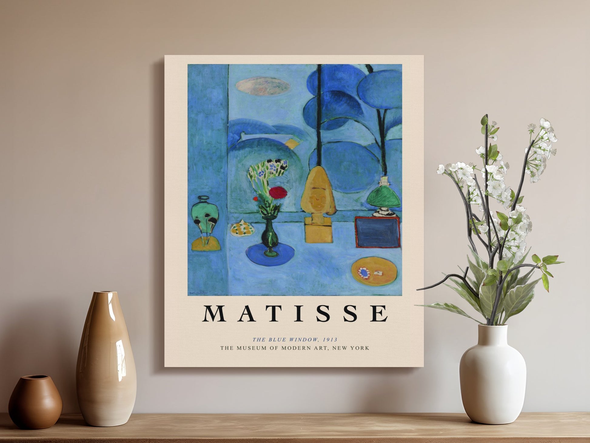 Premium Poster of Henri Matisse The Blue Window 1913 Canvas Wraps