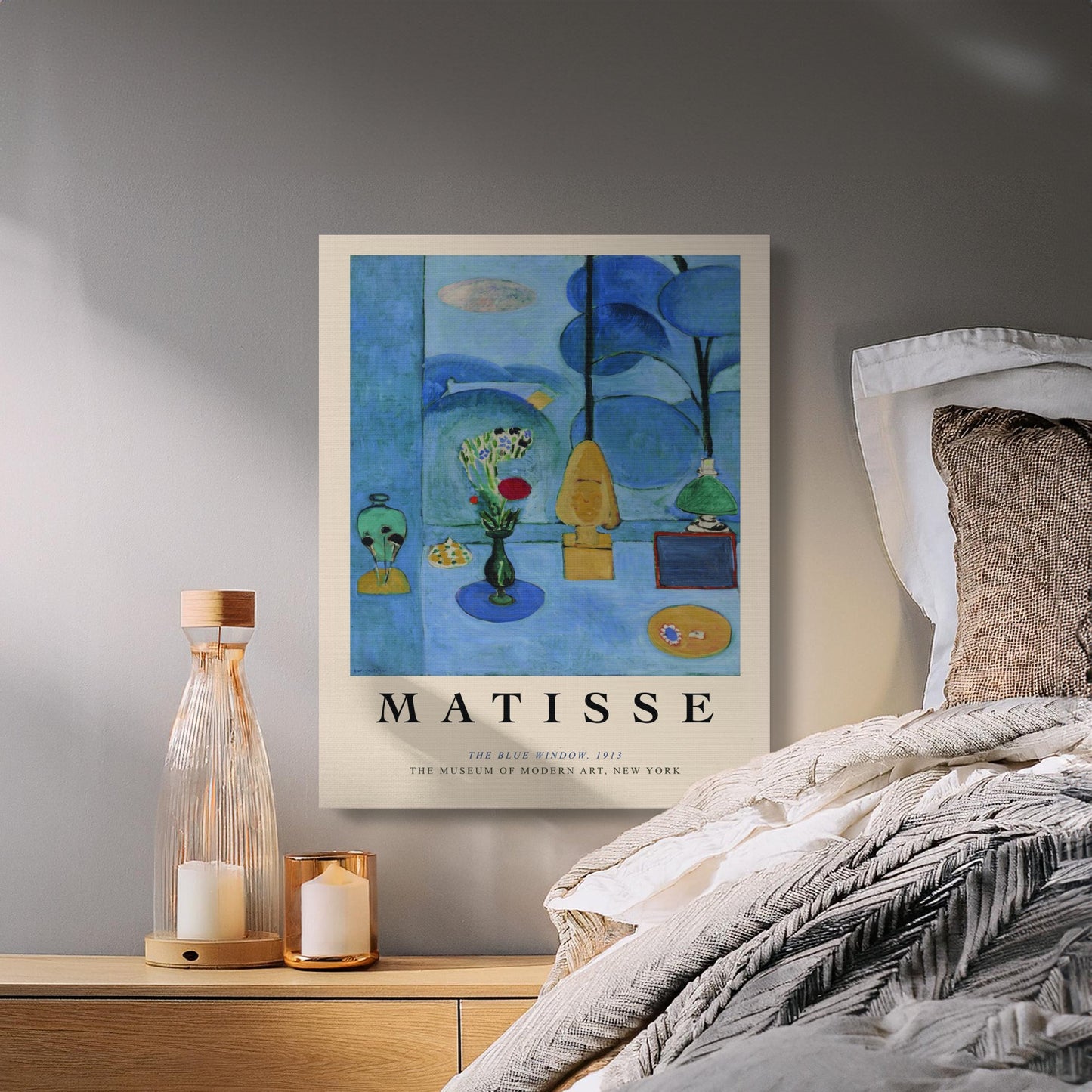 Premium Poster of Henri Matisse The Blue Window 1913 Canvas Wraps