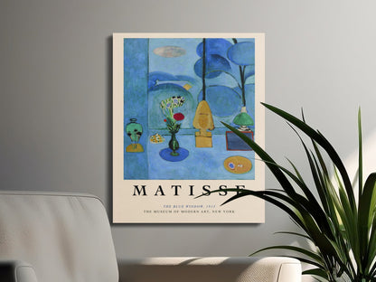 Premium Poster of Henri Matisse The Blue Window 1913 Canvas Wraps