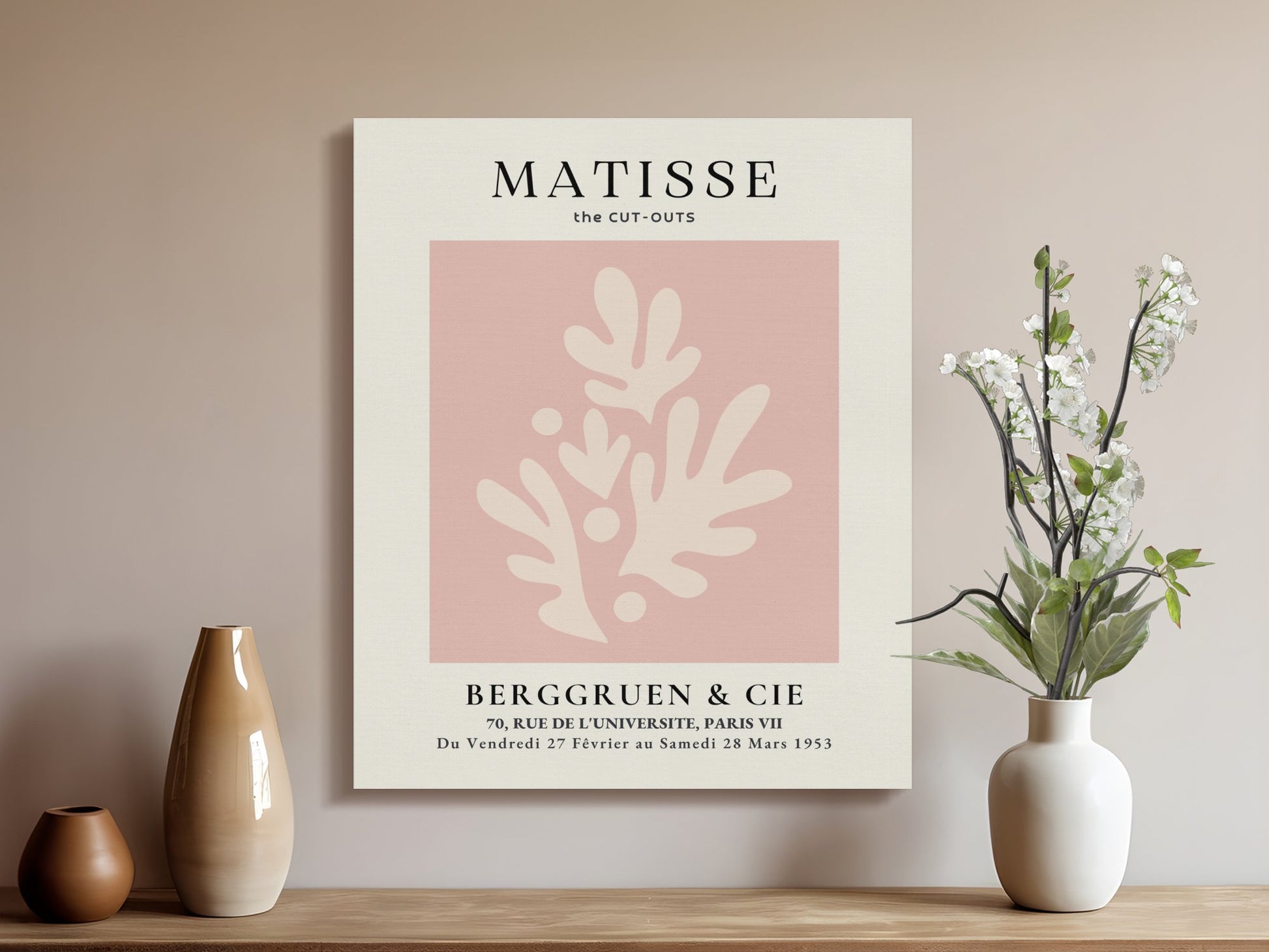 Premium Poster of Henri Matisse The Cut-Outs Inspired Canvas Wraps
