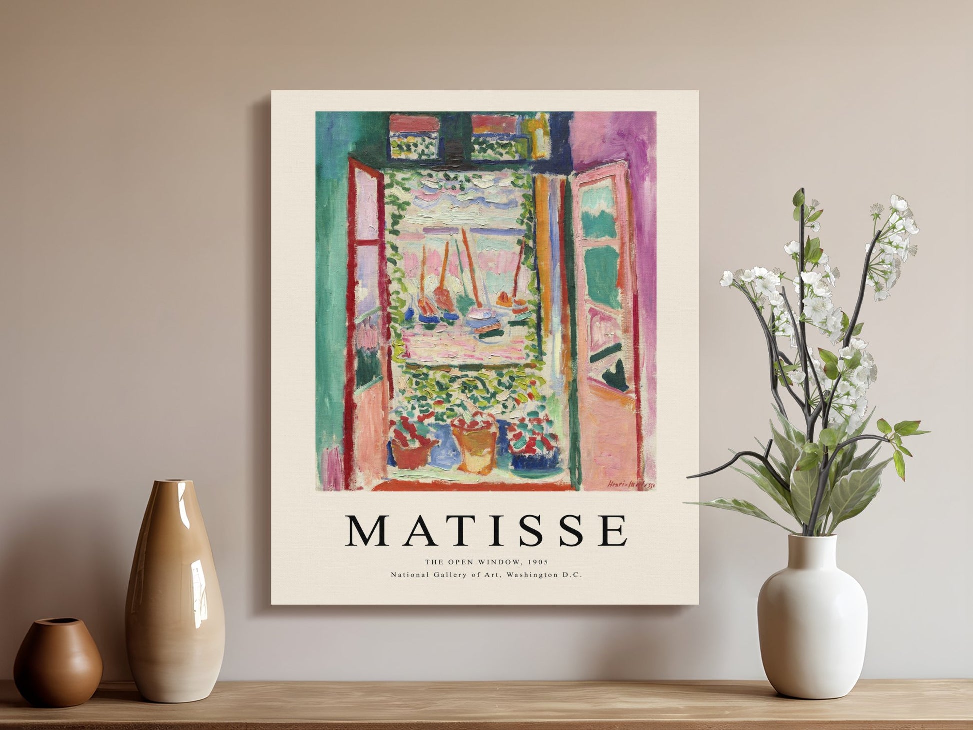 Premium Poster of Henri Matisse The Open Window Art Canvas Wraps