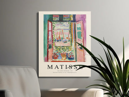 Premium Poster of Henri Matisse The Open Window Art Canvas Wraps