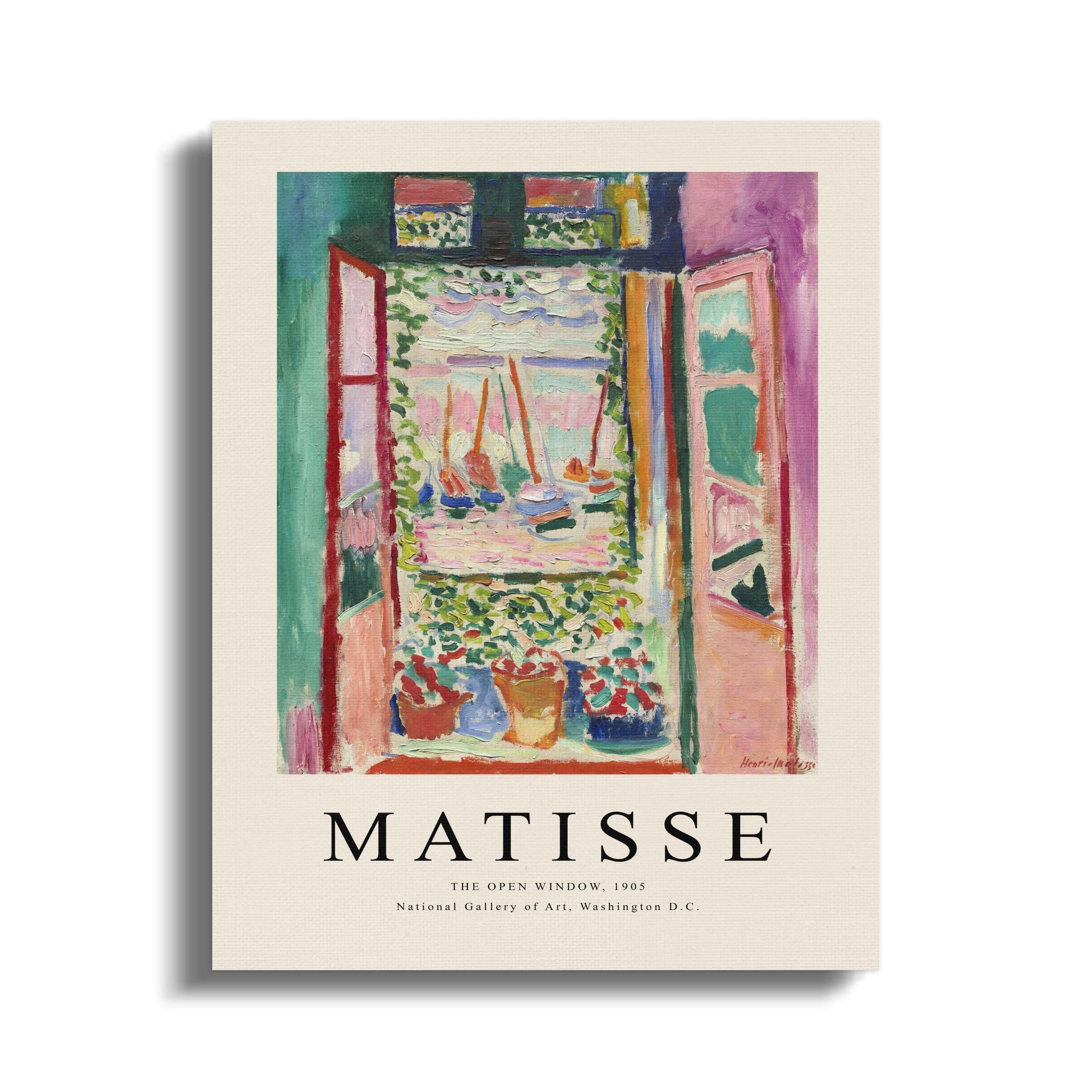 Premium Poster of Henri Matisse The Open Window Art Canvas Wraps