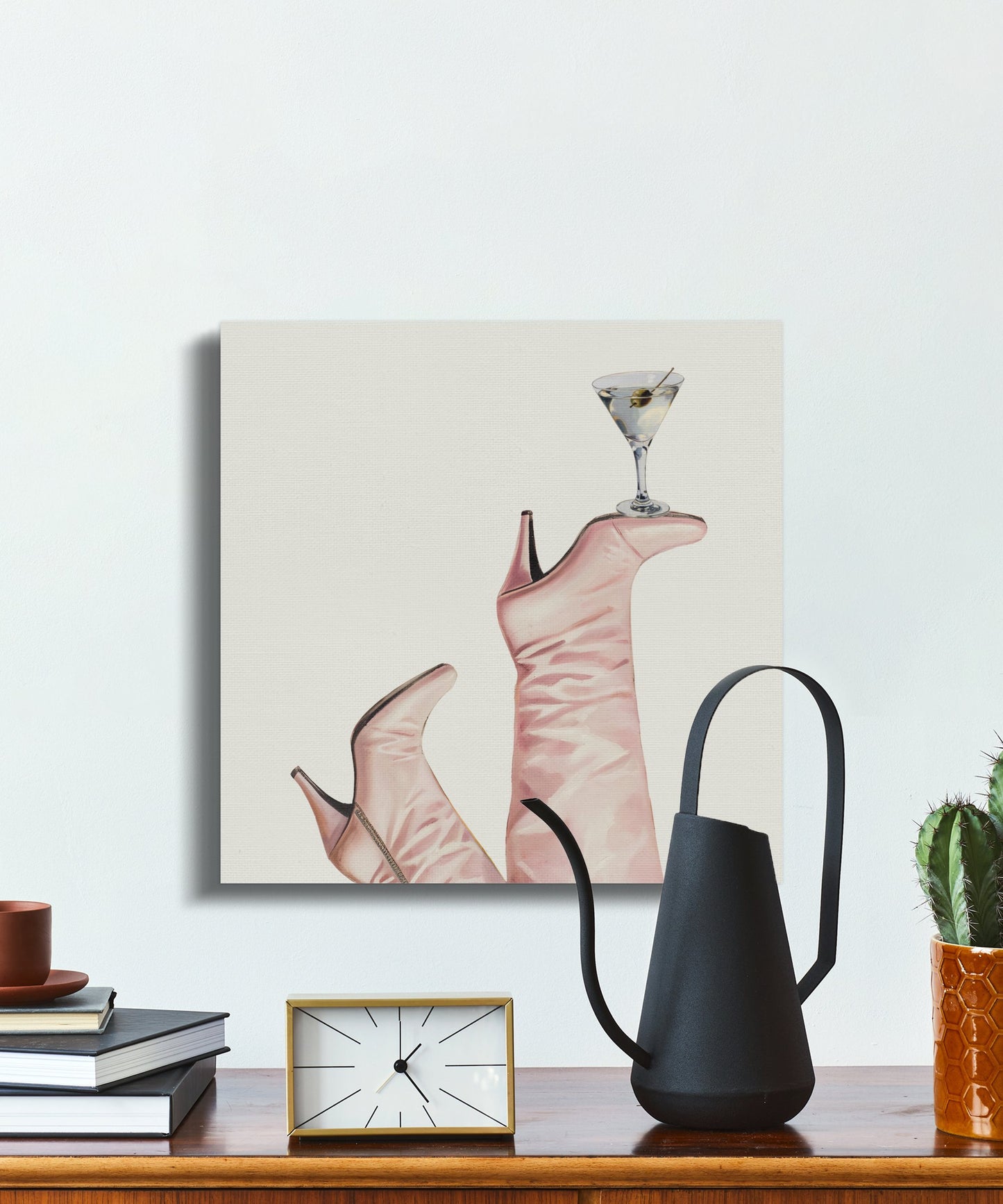 Premium Poster of High Heels and Martini Cowgirl Canvas Wraps