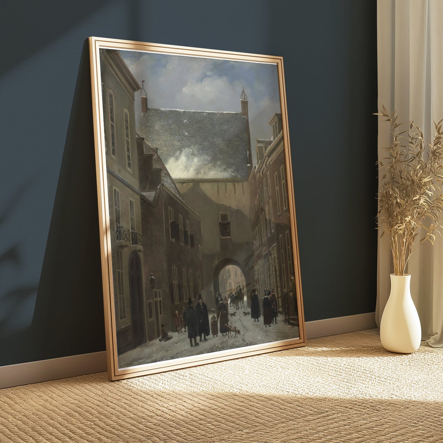 Premium Poster of Historic European Village Street Scene Posters
