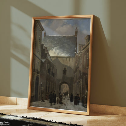 Premium Poster of Historic European Village Street Scene Posters