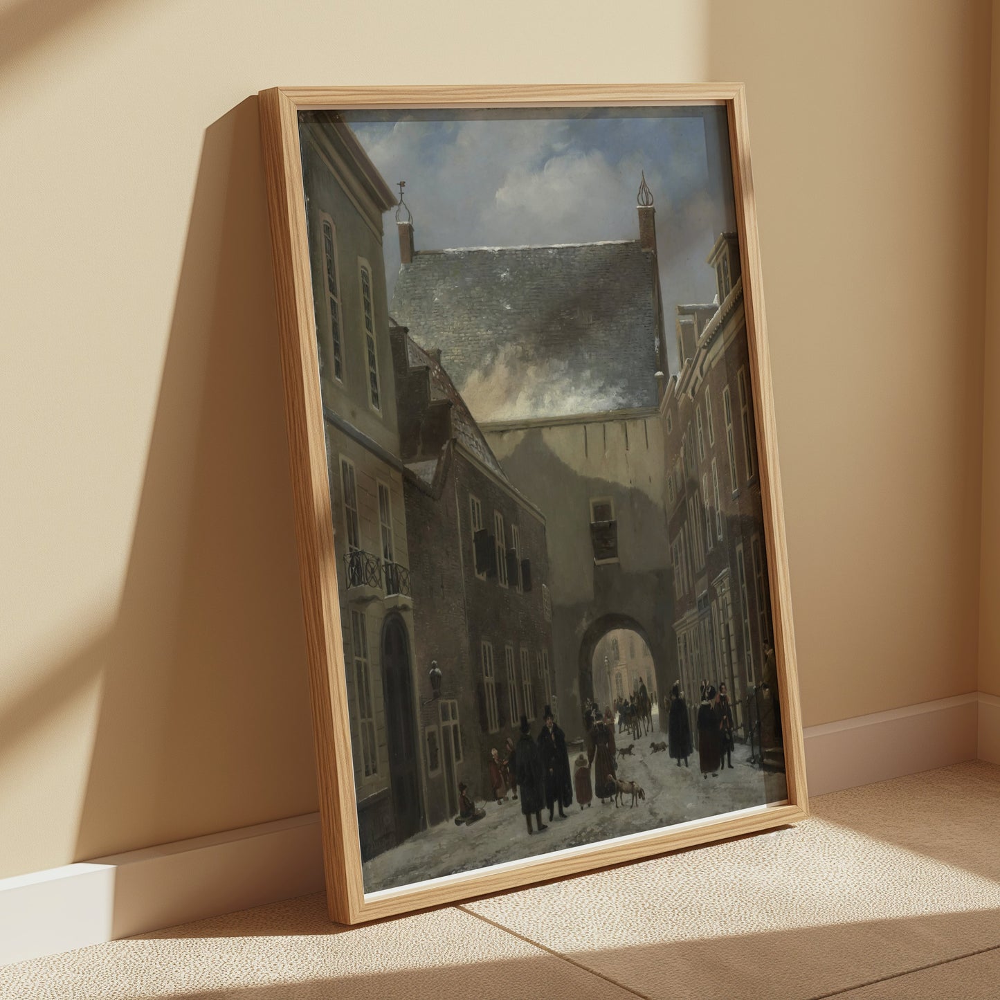 Premium Poster of Historic European Village Street Scene Posters