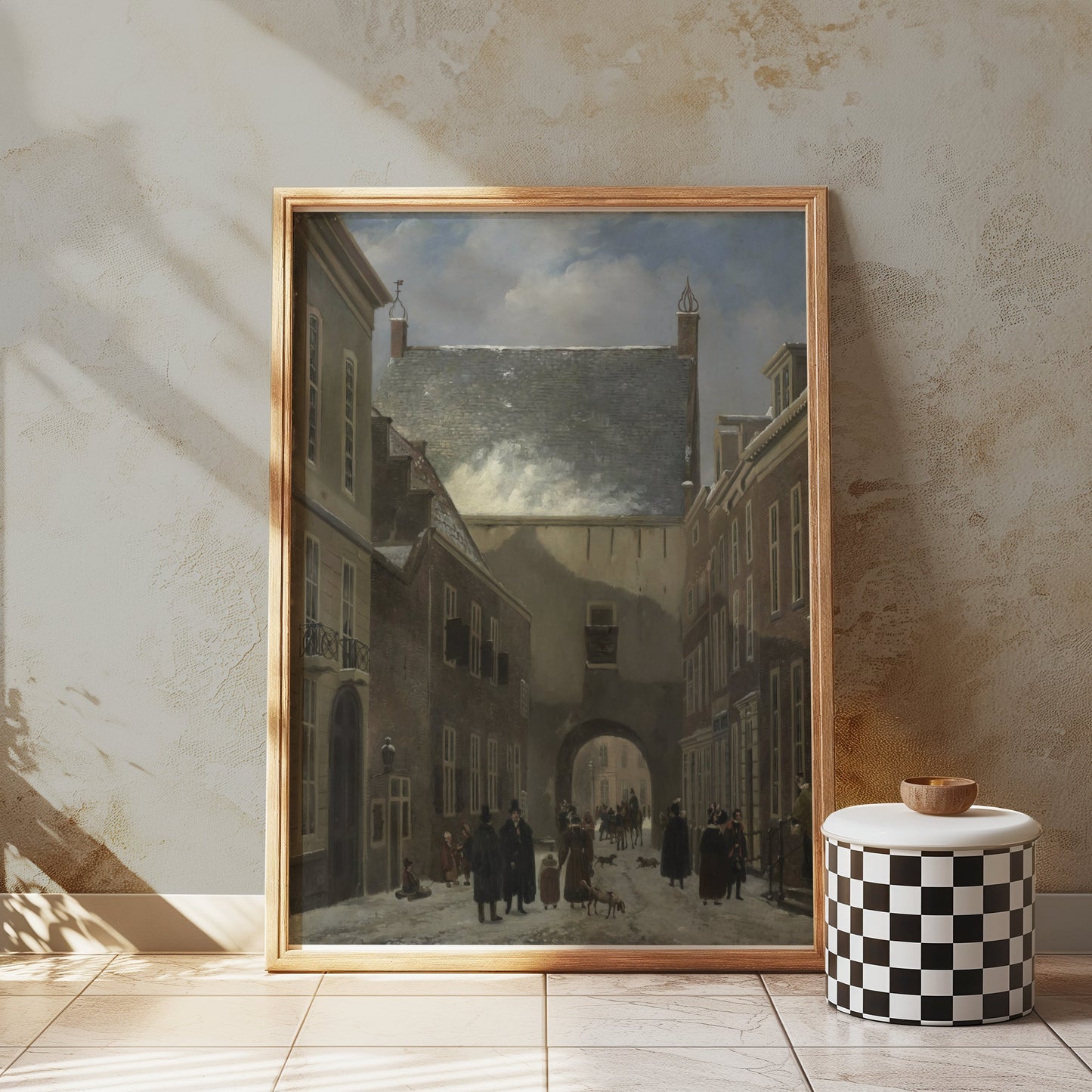 Premium Poster of Historic European Village Street Scene Posters