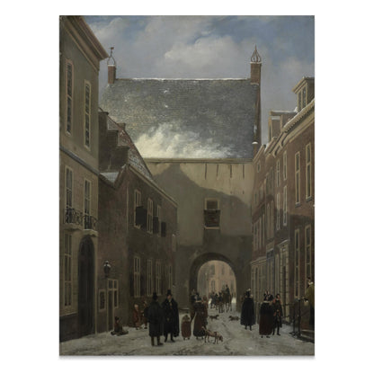 Premium Poster of Historic European Village Street Scene Posters