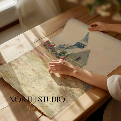 Premium Poster of Historic Mountain Church Landscape Art Posters