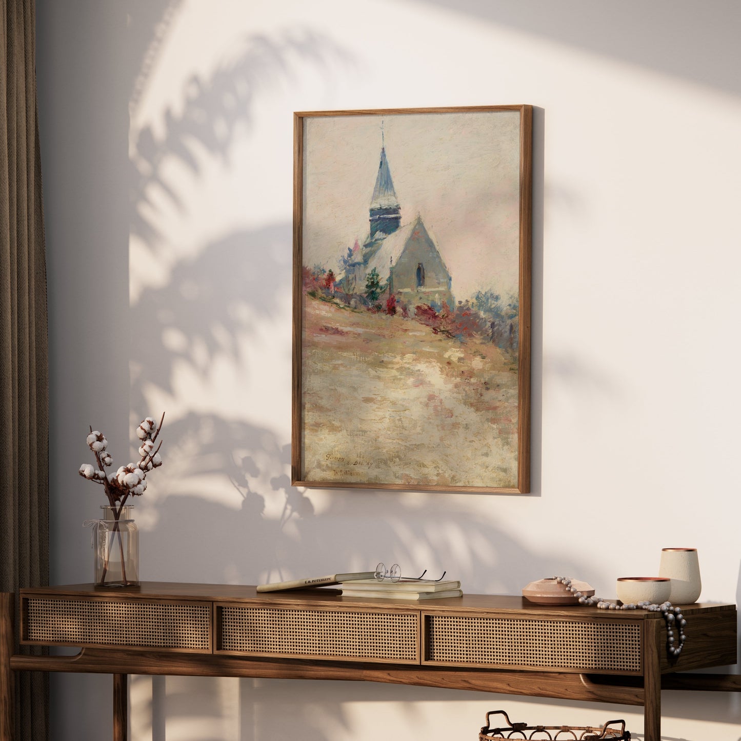 Premium Poster of Historic Mountain Church Landscape Art Posters
