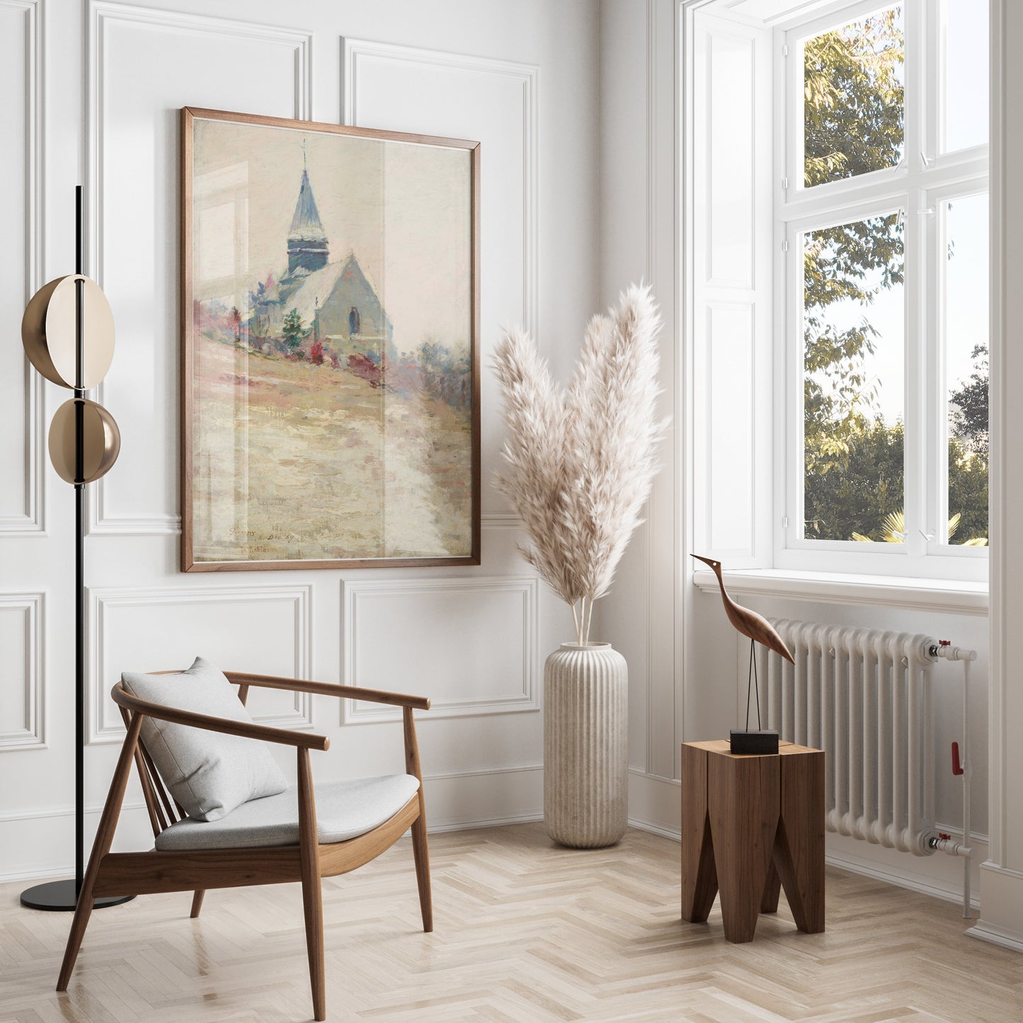 Premium Poster of Historic Mountain Church Landscape Art Posters