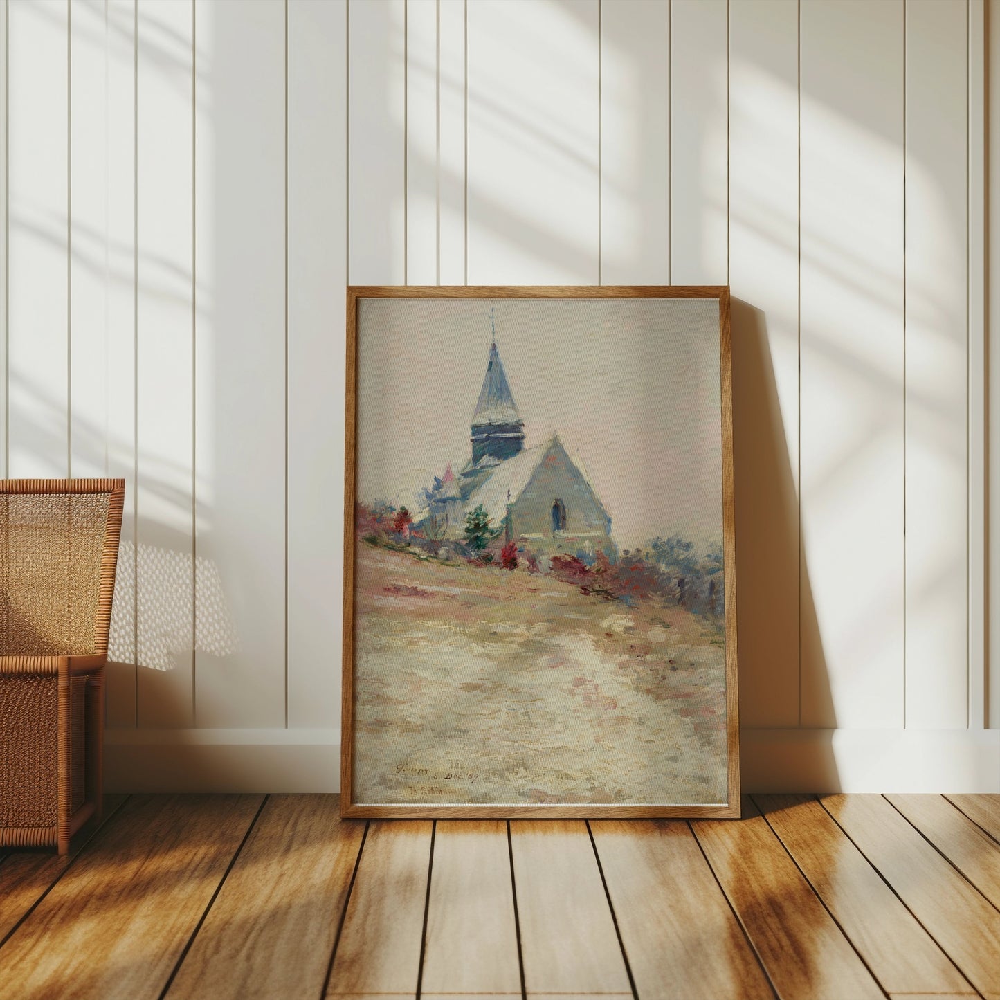 Premium Poster of Historic Mountain Church Landscape Art Posters