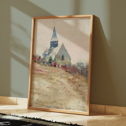 Premium Poster of Historic Mountain Church Landscape Art Posters
