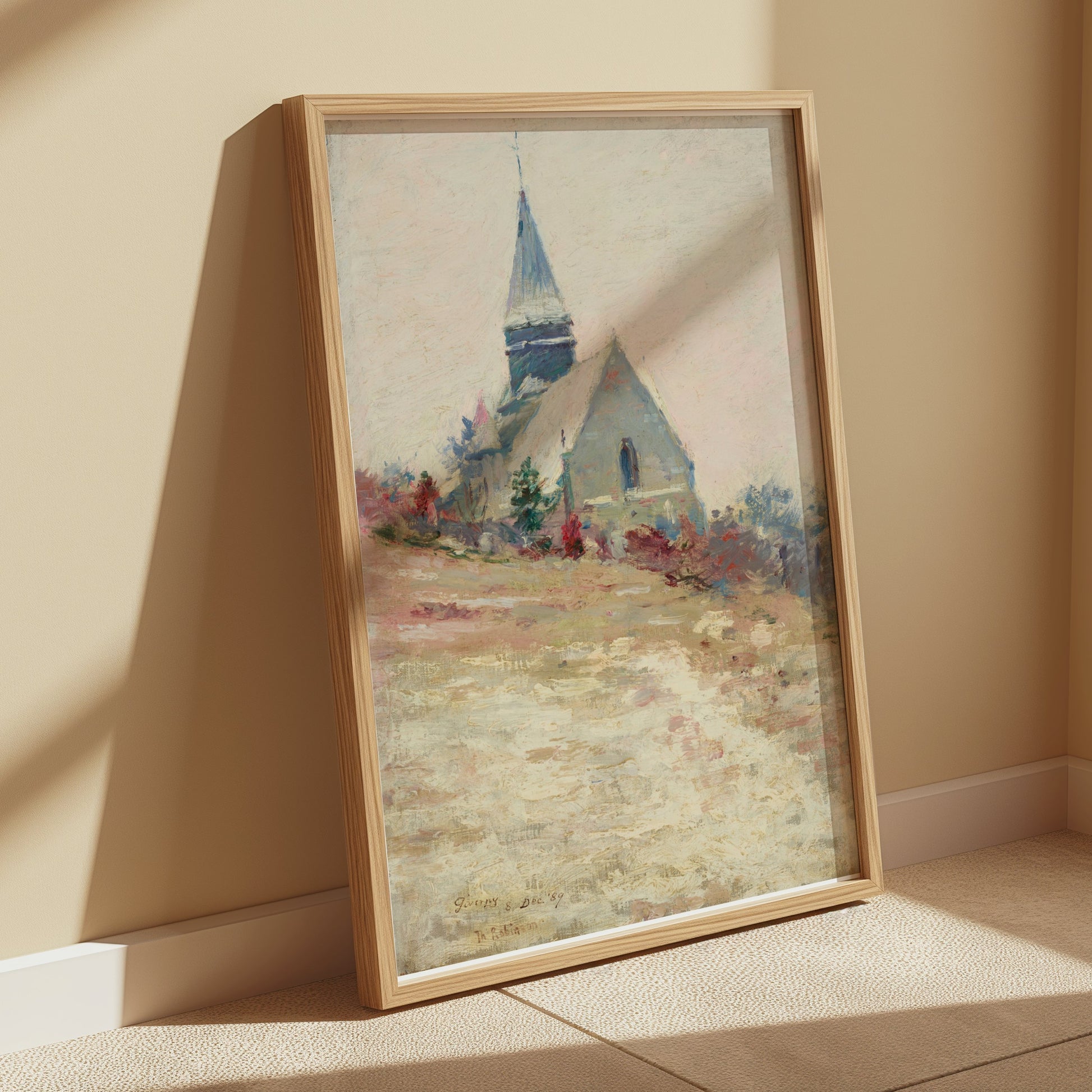 Premium Poster of Historic Mountain Church Landscape Art Posters