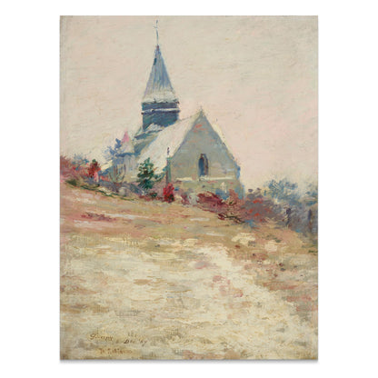 Premium Poster of Historic Mountain Church Landscape Art Posters