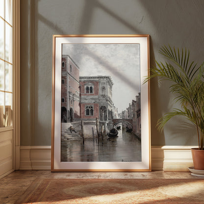 Premium Poster of Historic Venice Canal Scenic View Art Posters