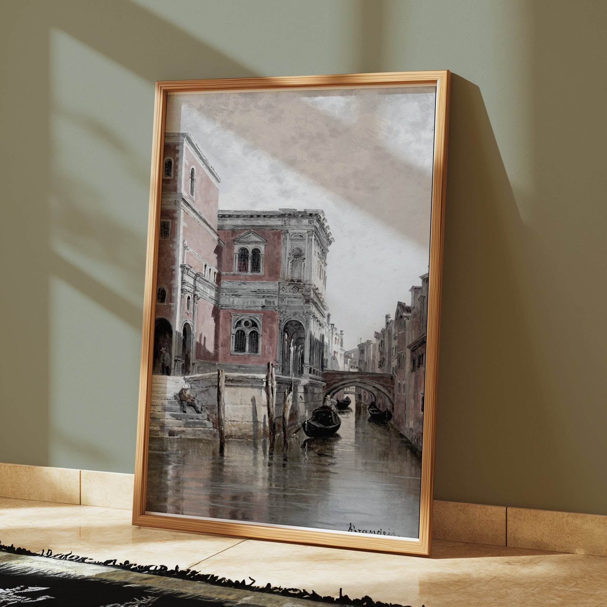 Premium Poster of Historic Venice Canal Scenic View Art Posters