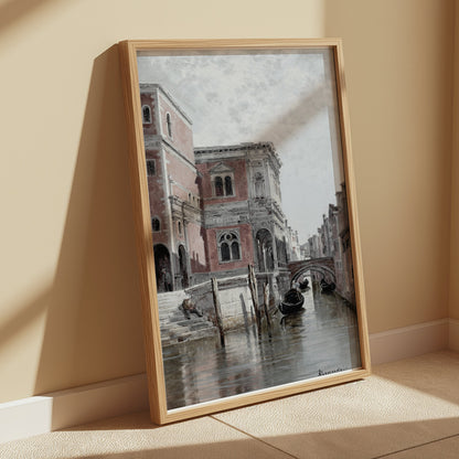 Premium Poster of Historic Venice Canal Scenic View Art Posters