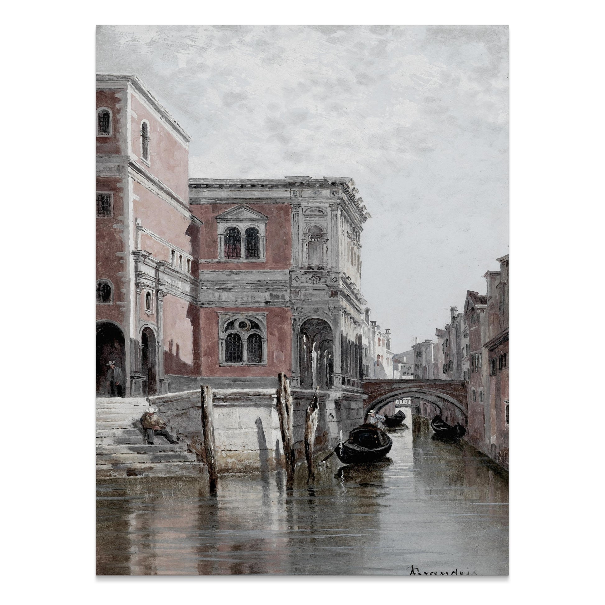 Premium Poster of Historic Venice Canal Scenic View Art Posters