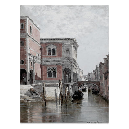 Premium Poster of Historic Venice Canal Scenic View Art Posters