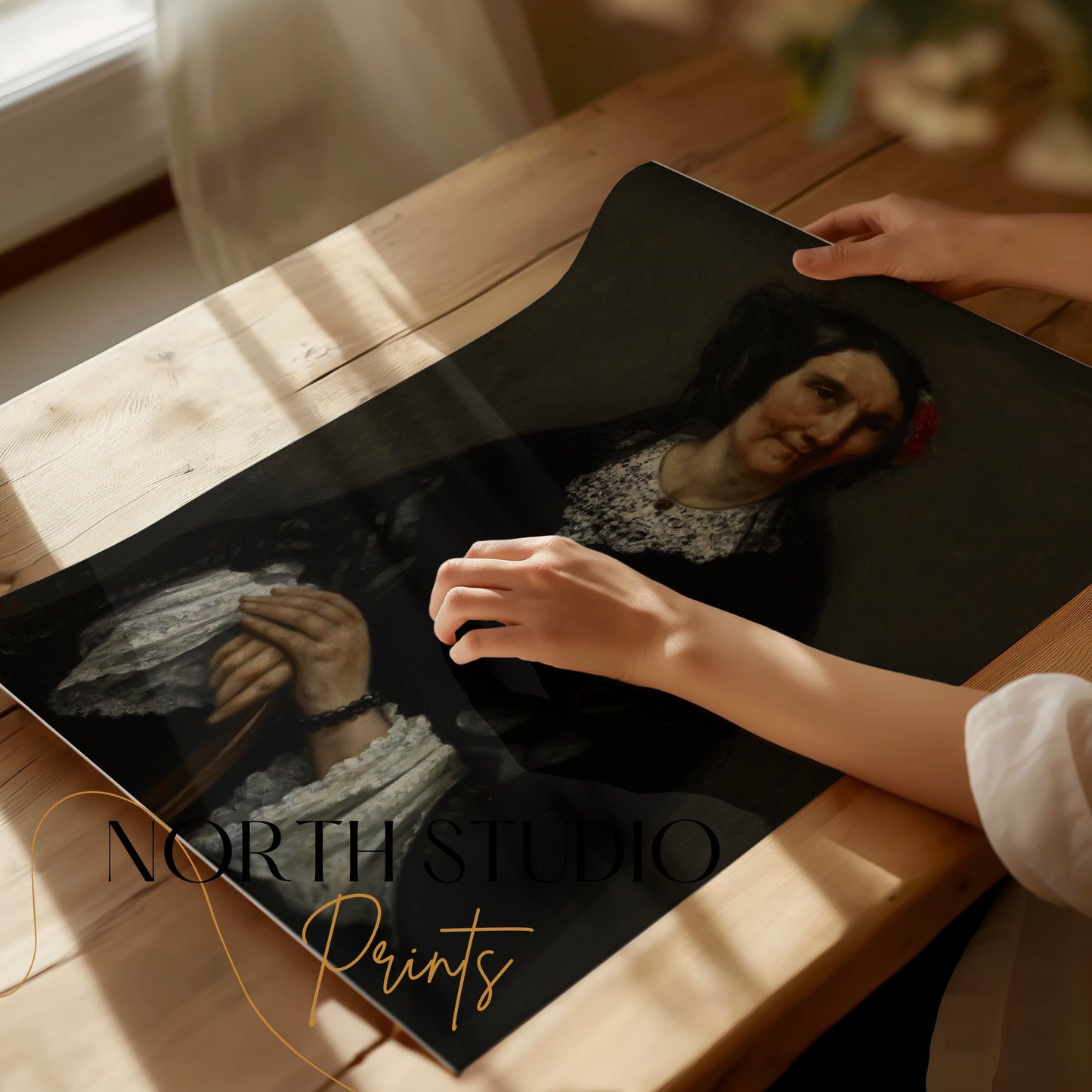 Premium Poster of Historical Portrait of a Woman with Red Hair Ornament Posters