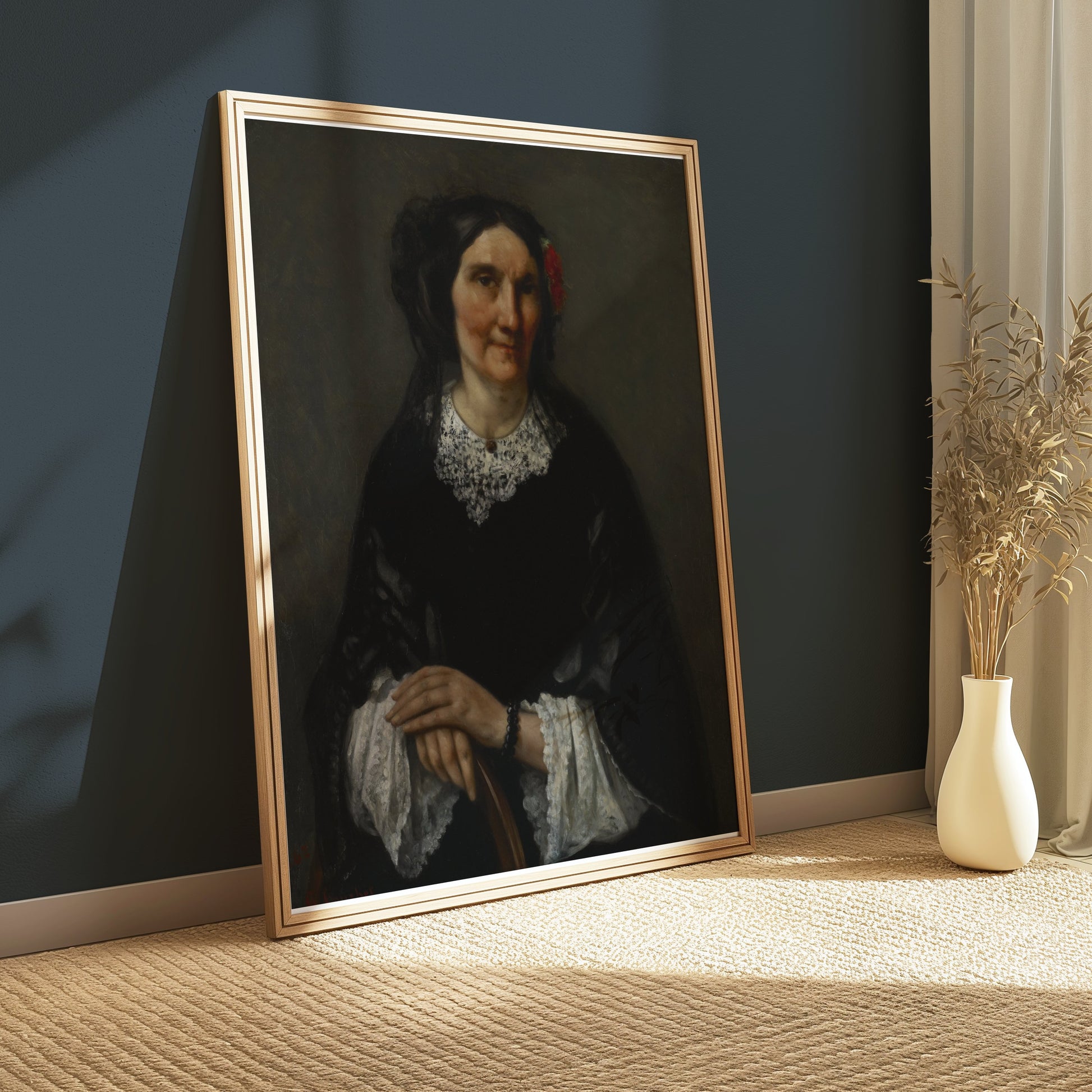 Premium Poster of Historical Portrait of a Woman with Red Hair Ornament Posters